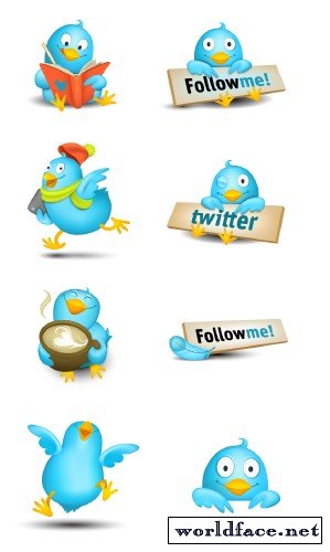 Cute Tweeters Icon Set