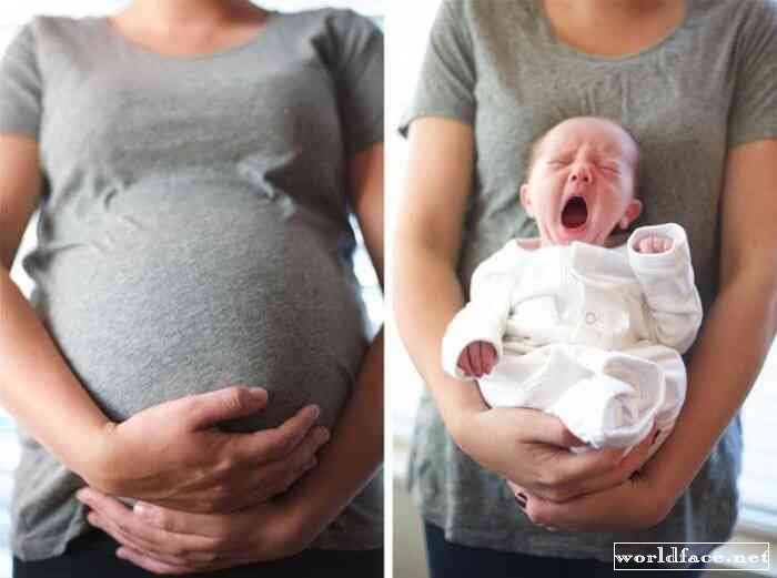 Фото новорожденного с мамой: прикольная идея.